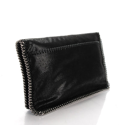 Stella McCartney Shaggy Deer Embellished Falabella Fold Over Clutch Black 3 of 11