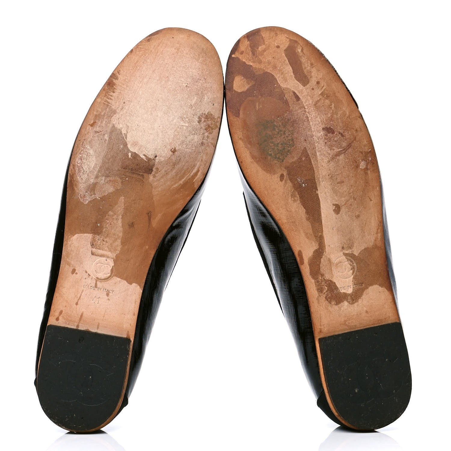 Chanel Patent CC Mocassin Loafers 41 Black 4 of 4