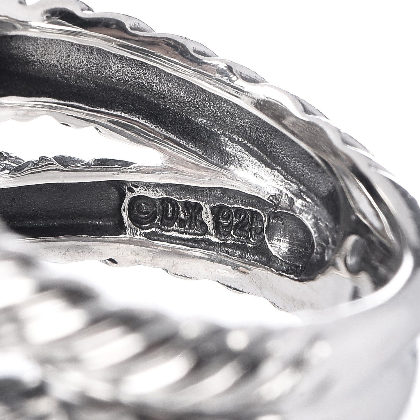 Sterling Silver Diamond 11mm Albion Pave Ring 50 5.5