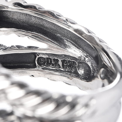 David Yurman Sterling Silver Diamond 11mm Albion Pave Ring 50 5.5 5 of 5