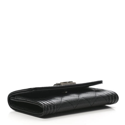 Chanel Caviar Quilted Boy Flap Card Holder Black 3 of 8