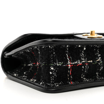 Chanel Tweed School Memory Small Top Handle Flap Black White 9 of 10