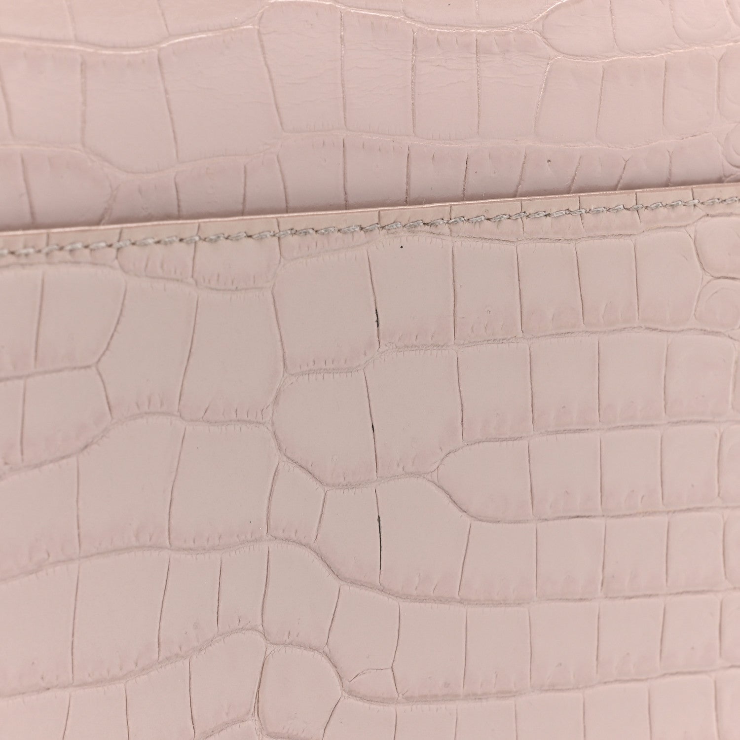 Saint Laurent Calfskin Crocodile Embossed Medium Monogram Sunset Powder Pink 15 of 22