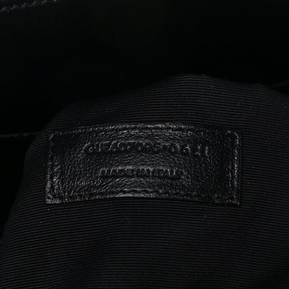 Saint Laurent Crinkled Calfskin Quilted East West Shopping Tote Black 6 of 11