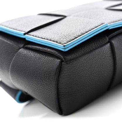 Bottega Veneta Grained Calfskin Intrecciato Cassette Belt Bag Deep Blue Pool 8 of 10