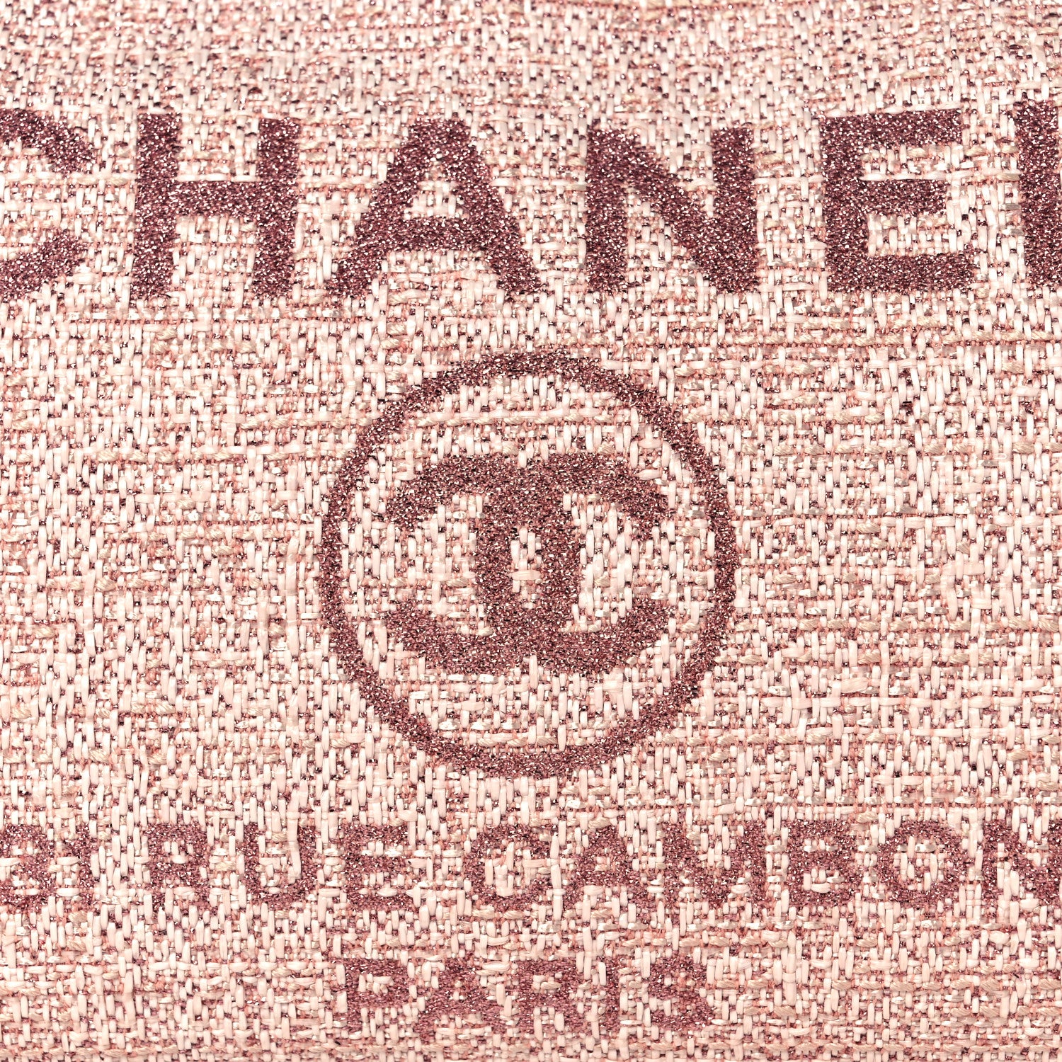 Chanel Lurex Boucle Small Deauville Tote Pink 7 of 10