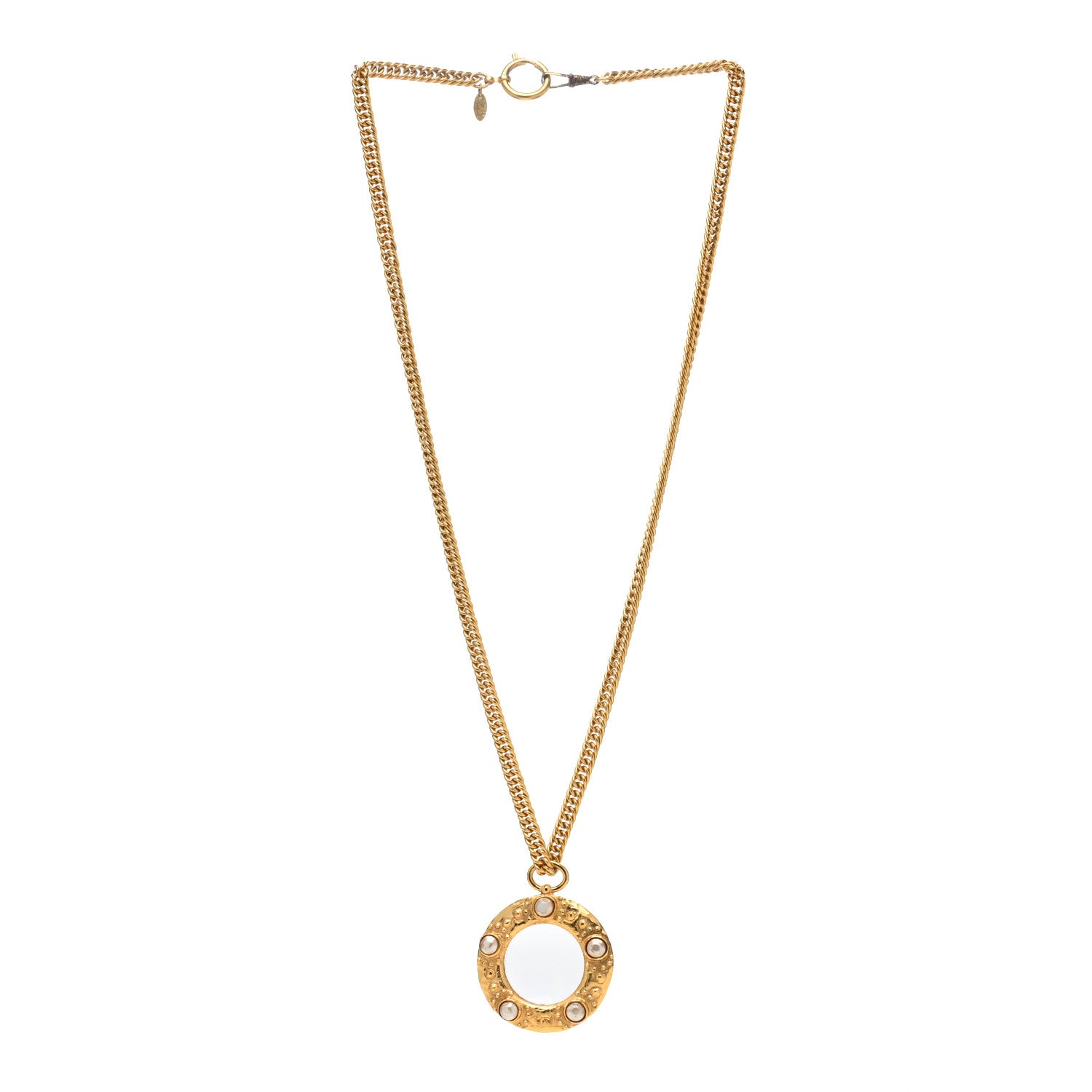 Chanel Loupe Magnifying Glass Necklace Gold 3 of 4