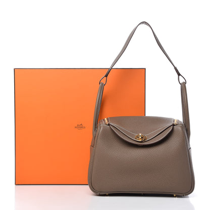 Hermes Taurillon Clemence Lindy 26 Etoupe 11 of 11