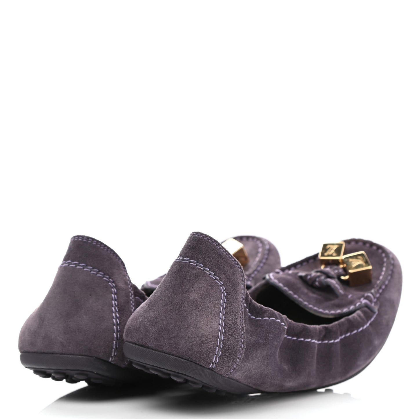 Suede Lovely Ballet Flats 37 Purple