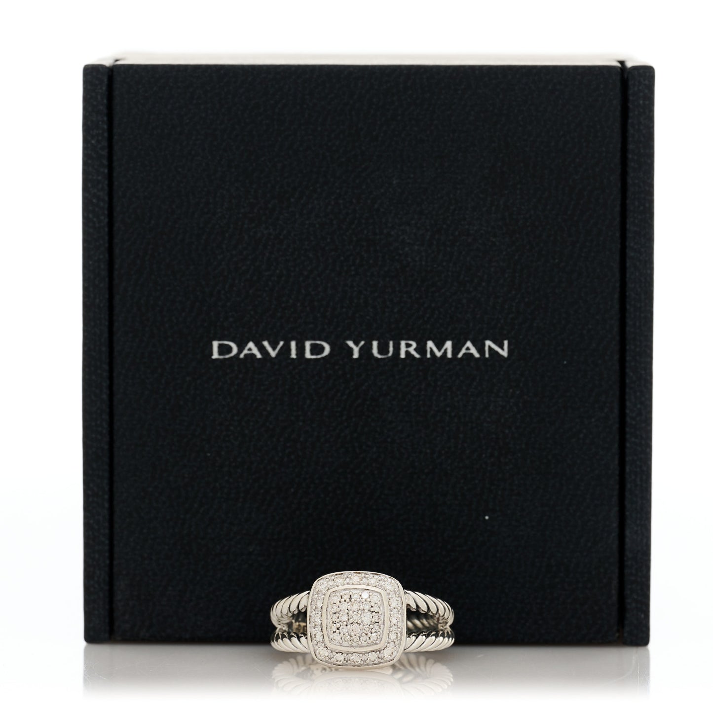 Sterling Silver Diamond 7mm Petite Albion Pave Ring 52 6