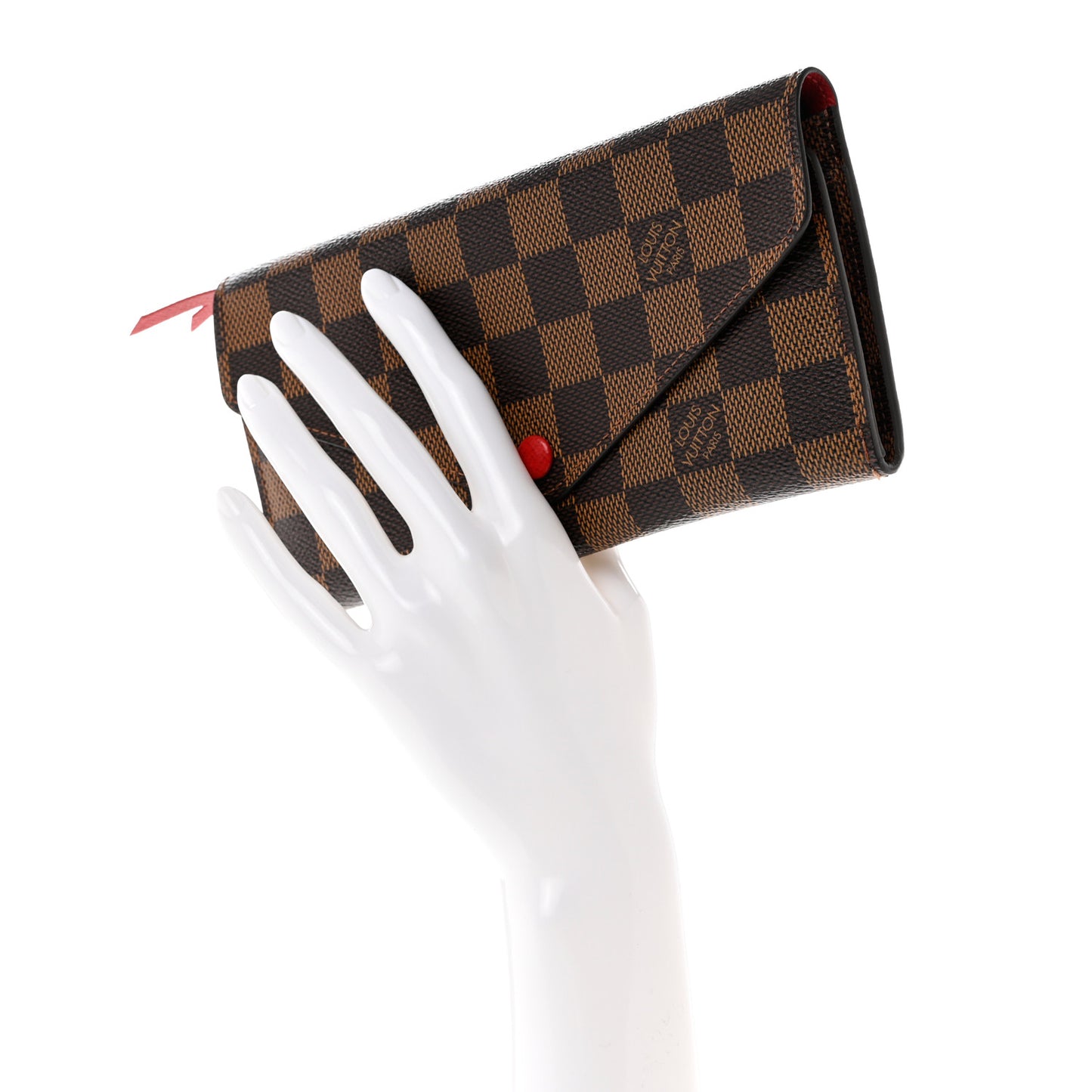 Damier Ebene Josephine Wallet Red