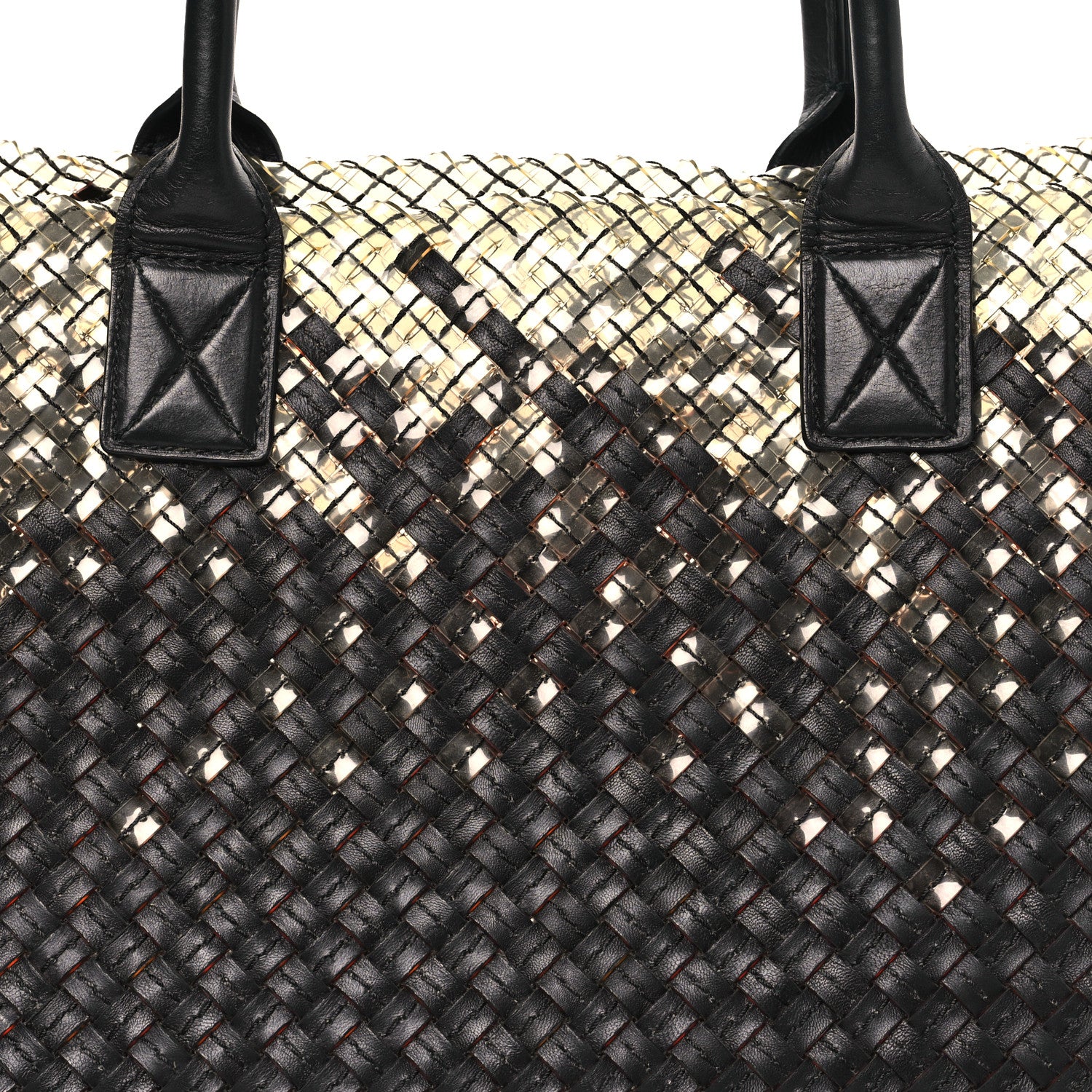 Bottega Veneta Nappa Intrecciato PVC Medium Cabat Black 8 of 10