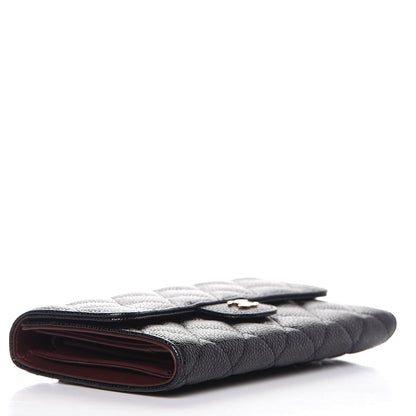Chanel Caviar Quilted Large Flap Wallet Black 4 of 9
