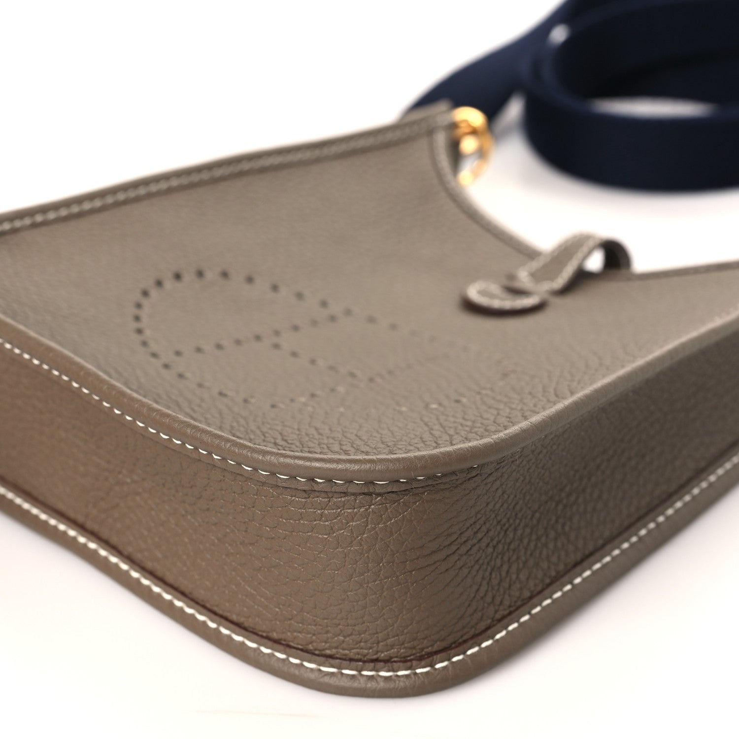 Hermes Taurillon Clemence Amazone Evelyne TPM Etoupe Bleu Indigo 9 of 10
