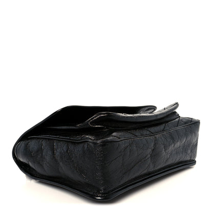 Saint Laurent Crinkled Calfskin Matelasse Monogram Large Niki Chain Satchel Black 4 of 12