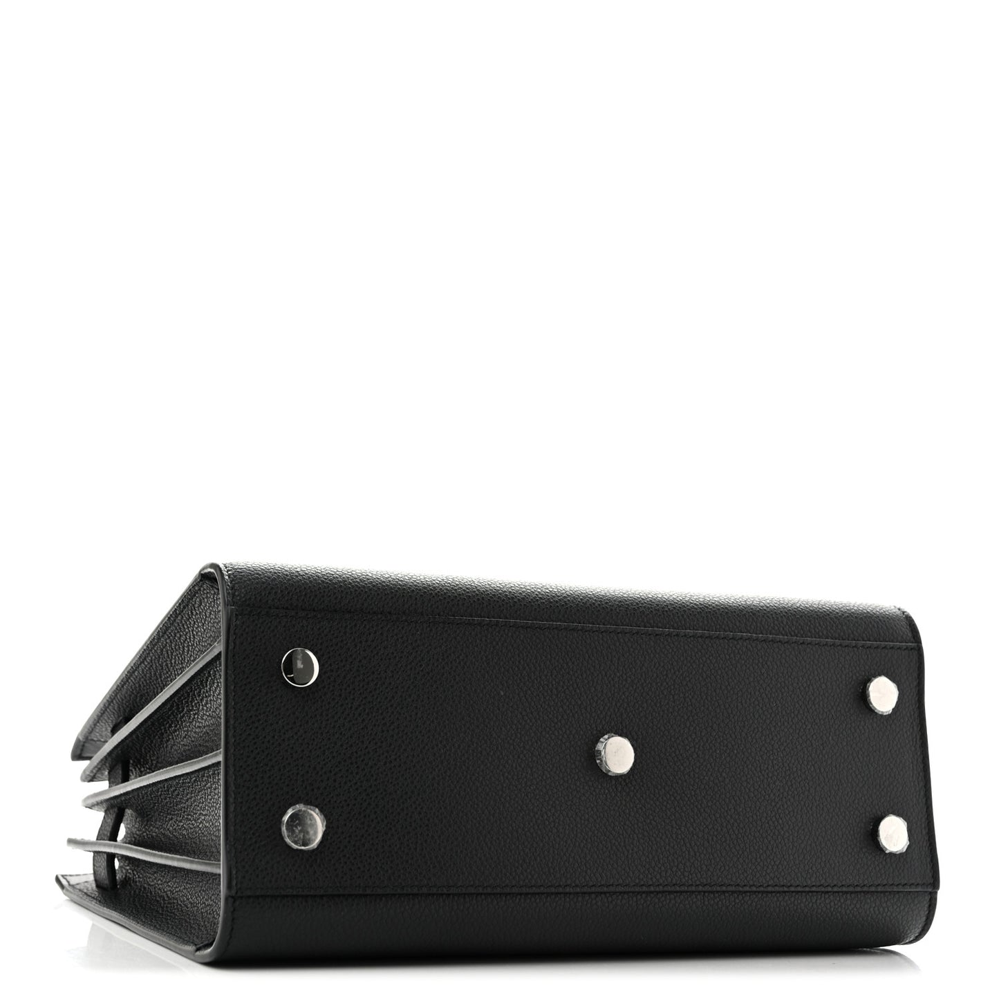 Grained Calfskin Baby Sac De Jour Black