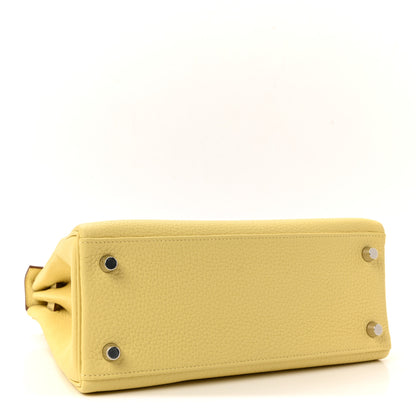 Hermes Togo Kelly Retourne 25 Jaune Poussin 4 of 10