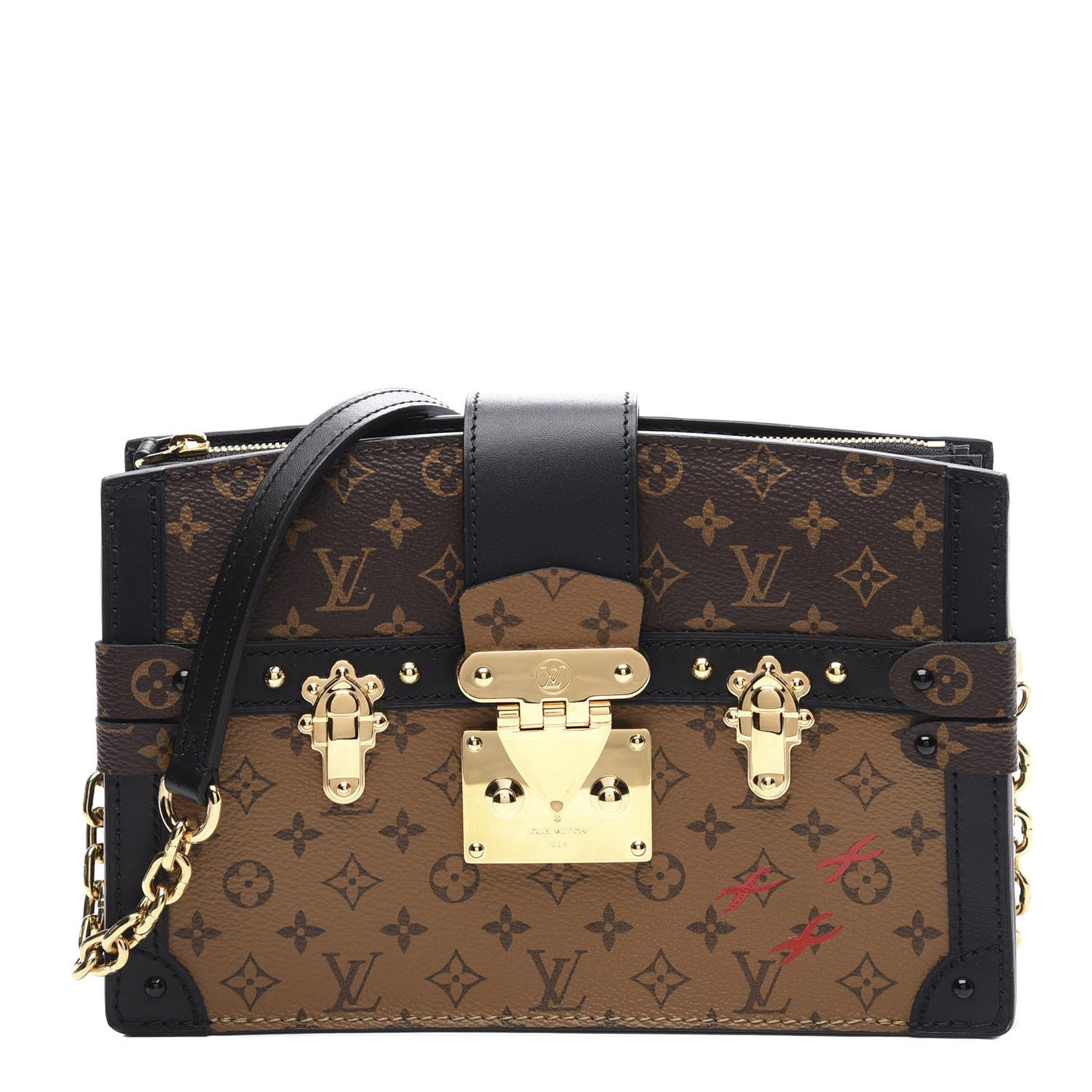 Reverse Monogram Trunk Clutch