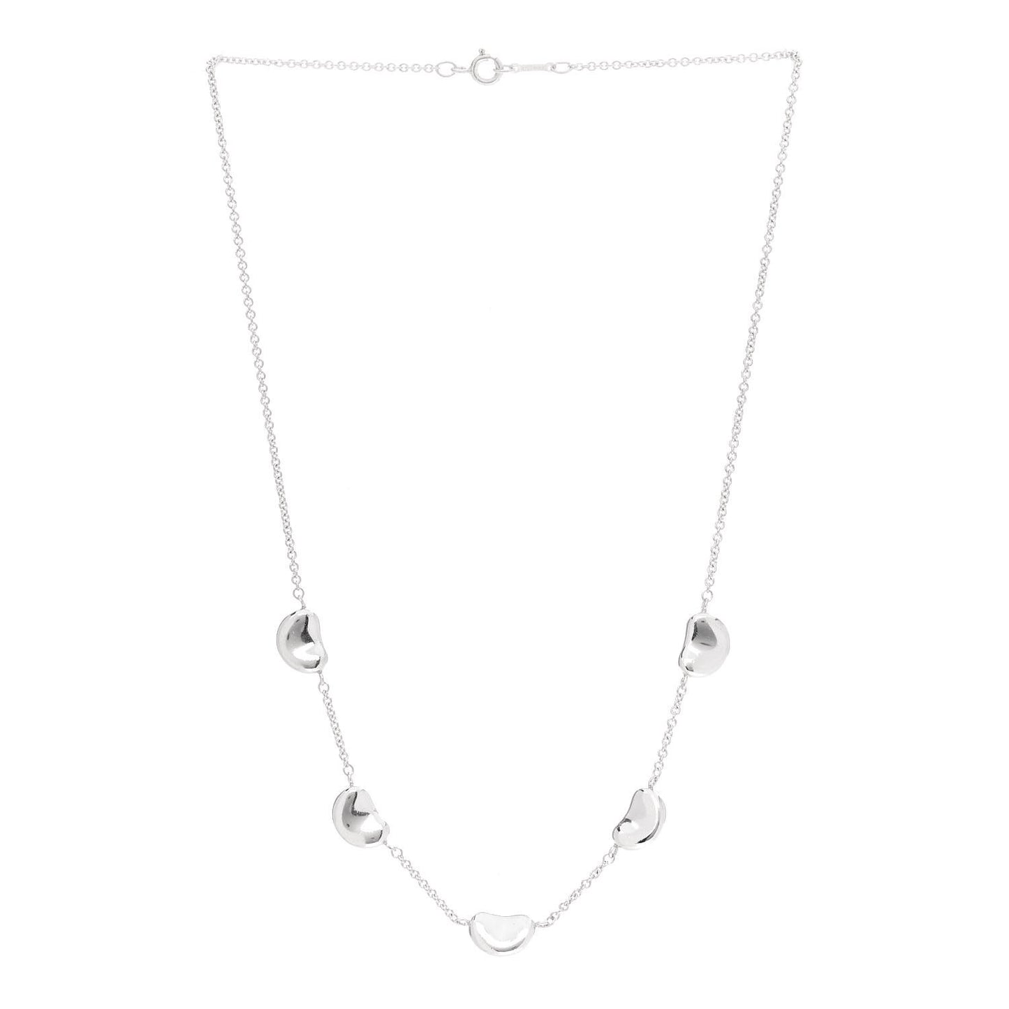 Sterling Silver 9mm Elsa Peretti Five Bean Pendant Necklace