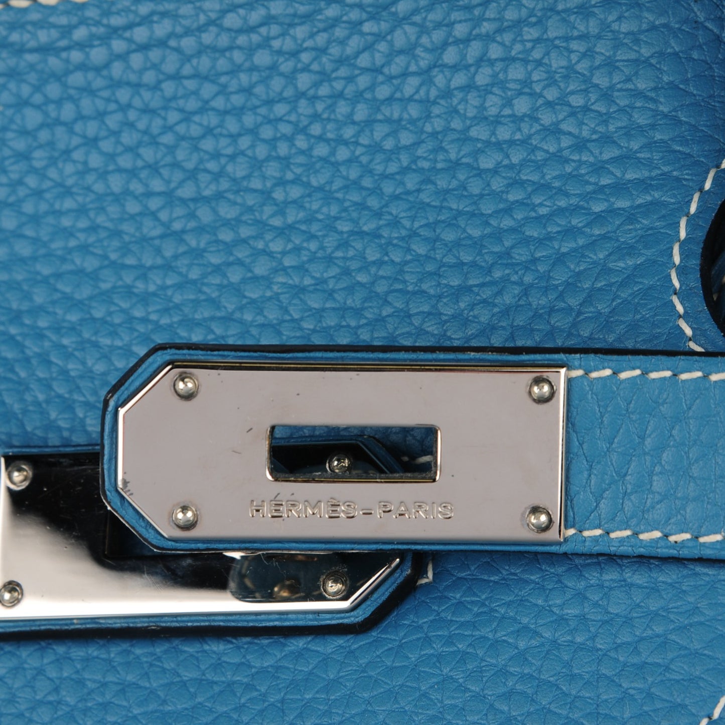 Taurillon Clemence JPG Birkin 42 Blue Jean