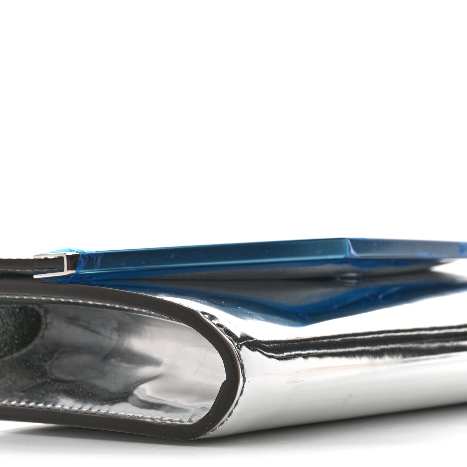 Jimmy Choo Metallic Mirror Fabric Emmie Clutch Bag Silver 9 of 11