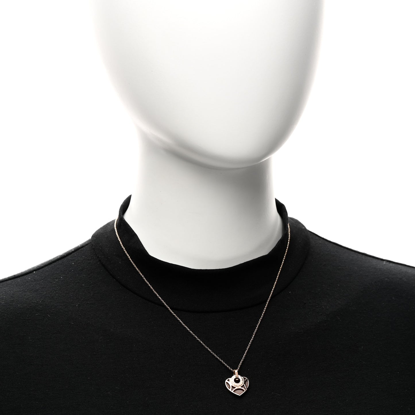 18K Rose Gold Carnelian Cuore Heart Pendant Necklace
