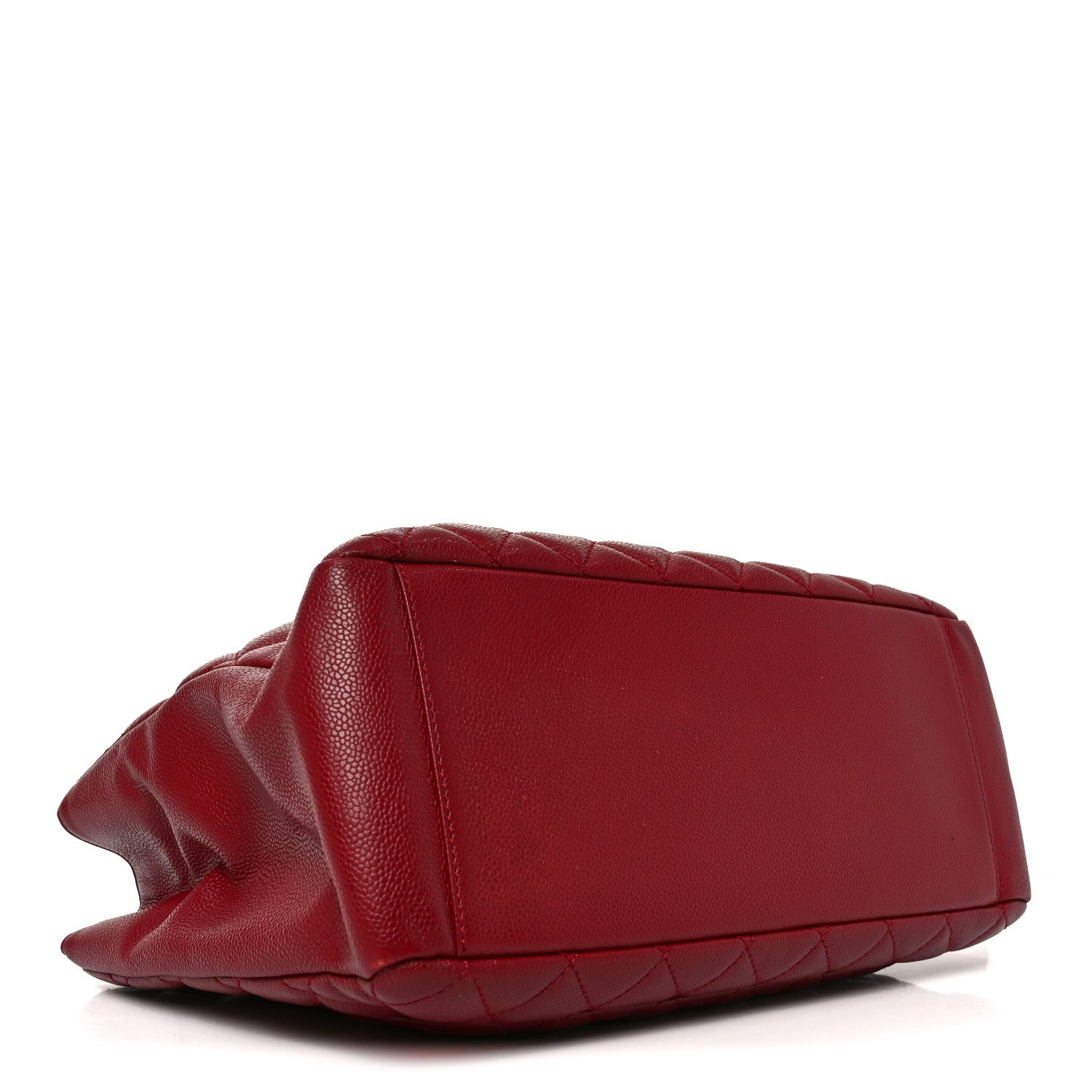 Chanel Caviar Quilted Grand Shopping Tote GST Red 3 of 9