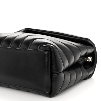Saint Laurent Calfskin Y Quilted Monogram Small Loulou Chain Satchel Black 9 of 9