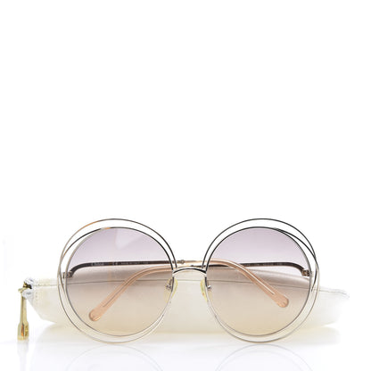 Chloe Metal Oversize Round Carlina Oversized Round Sunglasses CE114S Silver 7 of 7