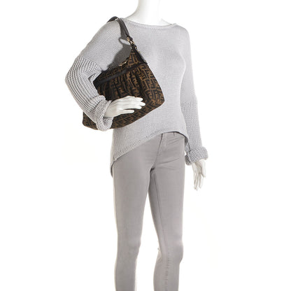 Fendi Zucca Cuoio Lucido Chef Hobo Tobacco Moro 2 of 9