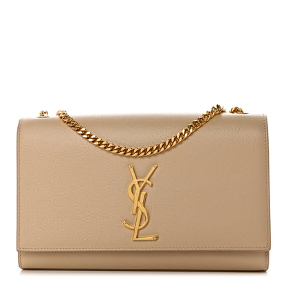Saint Laurent Grain De Poudre Medium Monogram Kate Satchel Nude Powder 1 of 12