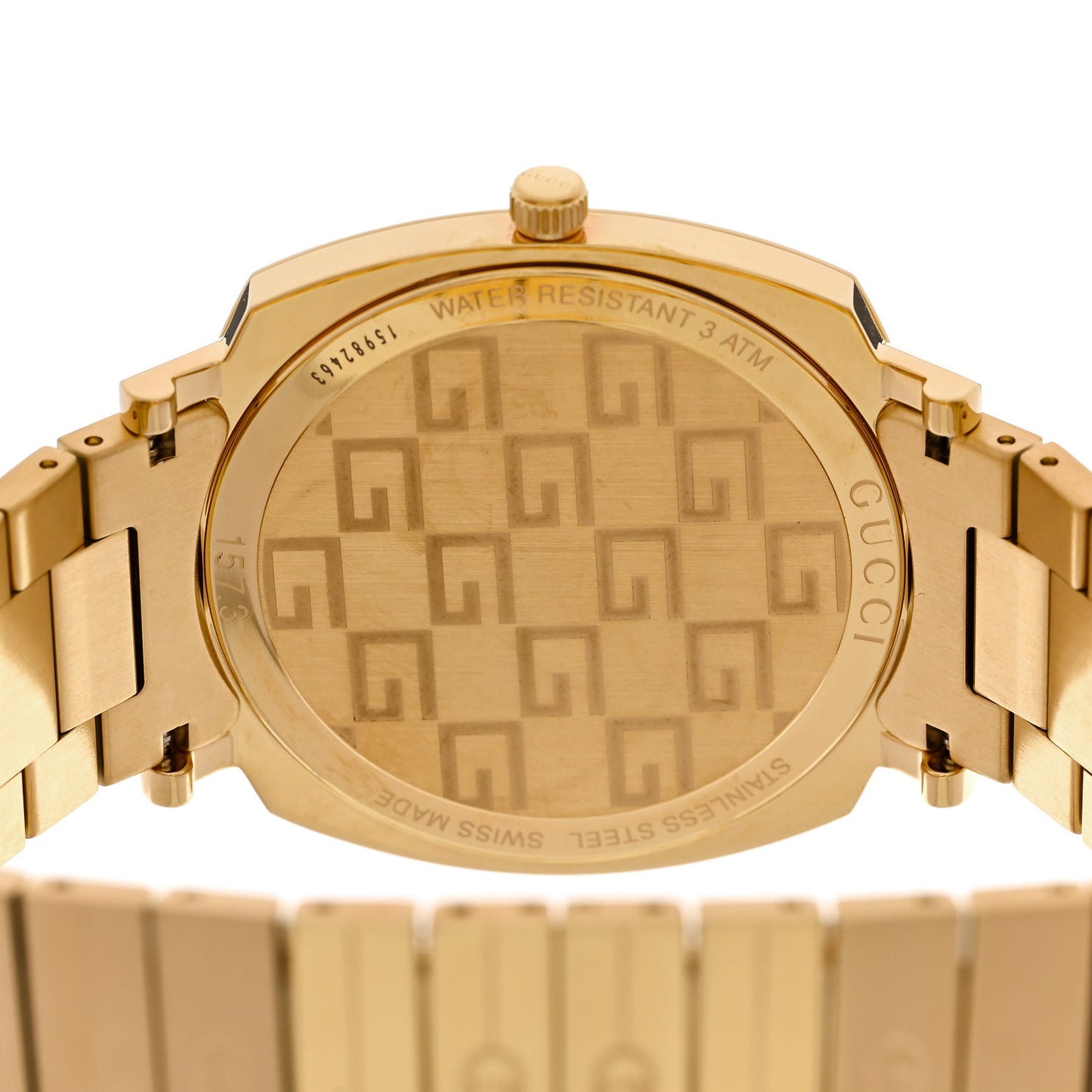 Stainless Steel 38mm Grip Quartz Watch Gold