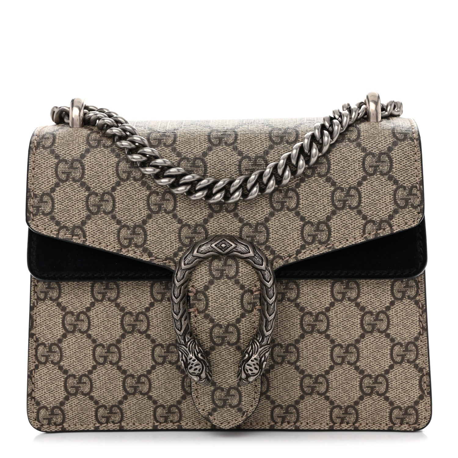 Gucci GG Supreme Monogram Mini Dionysus Shoulder Bag Black 1 of 12