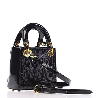 Christian Dior Patent Cannage Mini Lady Dior Black 3 of 15