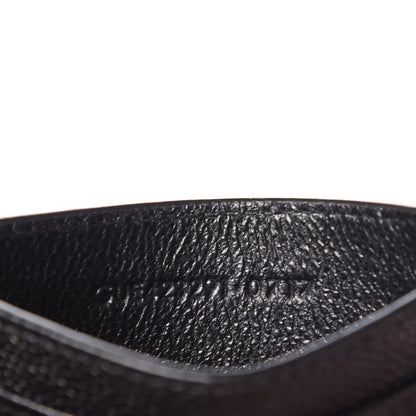 Saint Laurent Grain De Poudre Matelasse Chevron Monogram Credit Card Case Black 7 of 8