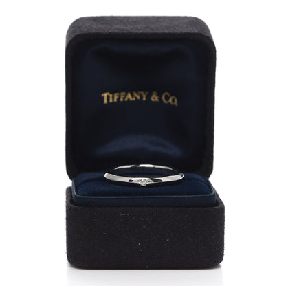 Tiffany Platinum Diamond Elsa Peretti Band Ring 59 8.75 6 of 6