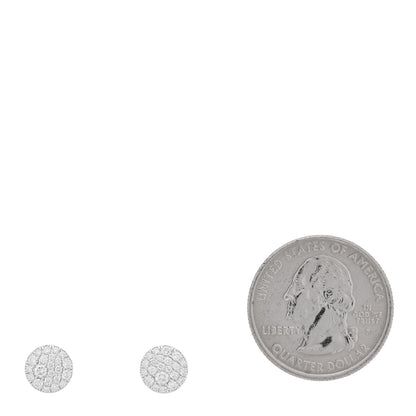 Tiffany 18K White Gold Diamond Metro Stud Earrings 2 of 4