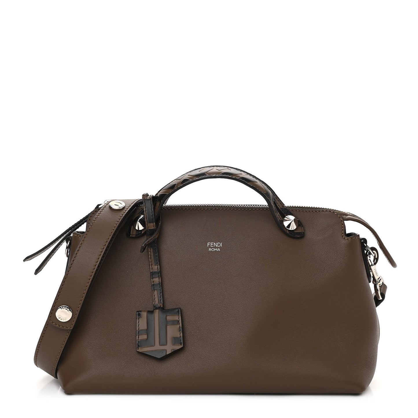 Vitello Dolce Bi-Color FF 1974 Embossed Medium By The Way Boston Bag Maya Black