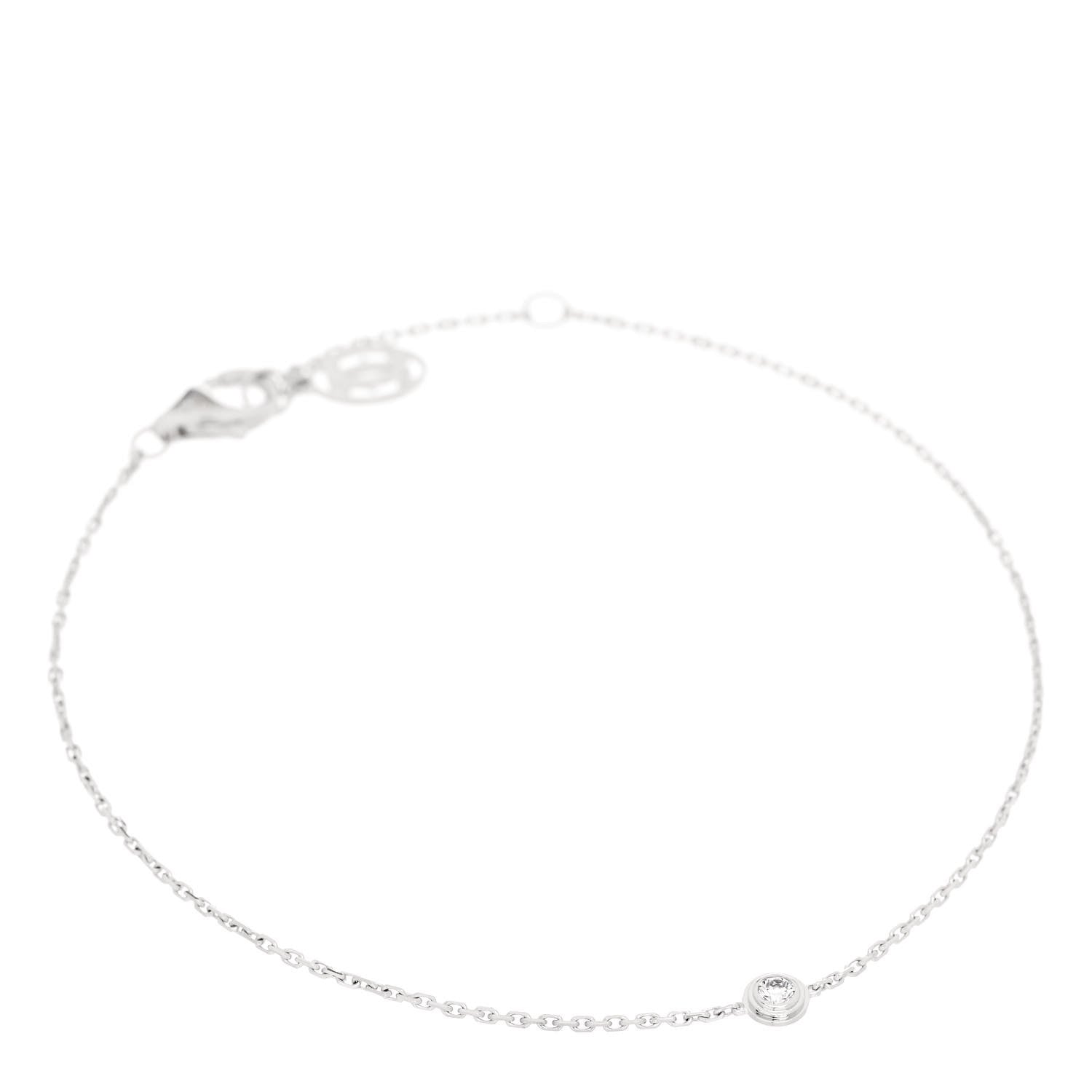 Cartier 18K White Gold Diamond XS D'Amour Bracelet 1 of 4