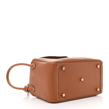 Hermes Taurillon Clemence Lindy 26 Gold 4 of 10