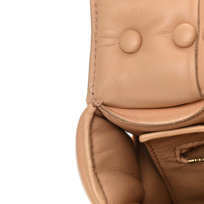 Bottega Veneta Lambskin Maxi Intreccio Padded Chain Cassette Crossbody Bag Almond 13 of 17