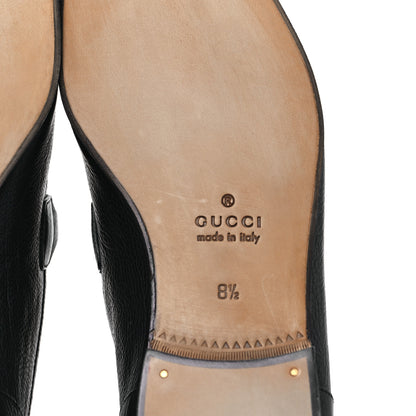 Gucci Calfskin Web Mens Horsebit Loafers 8.5 Black 6 of 9