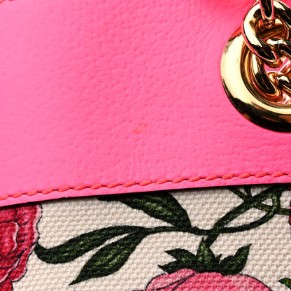 Gucci Canvas Flora Large Rajah Chain Tote White Multicolor Fuxia Fluo 15 of 16