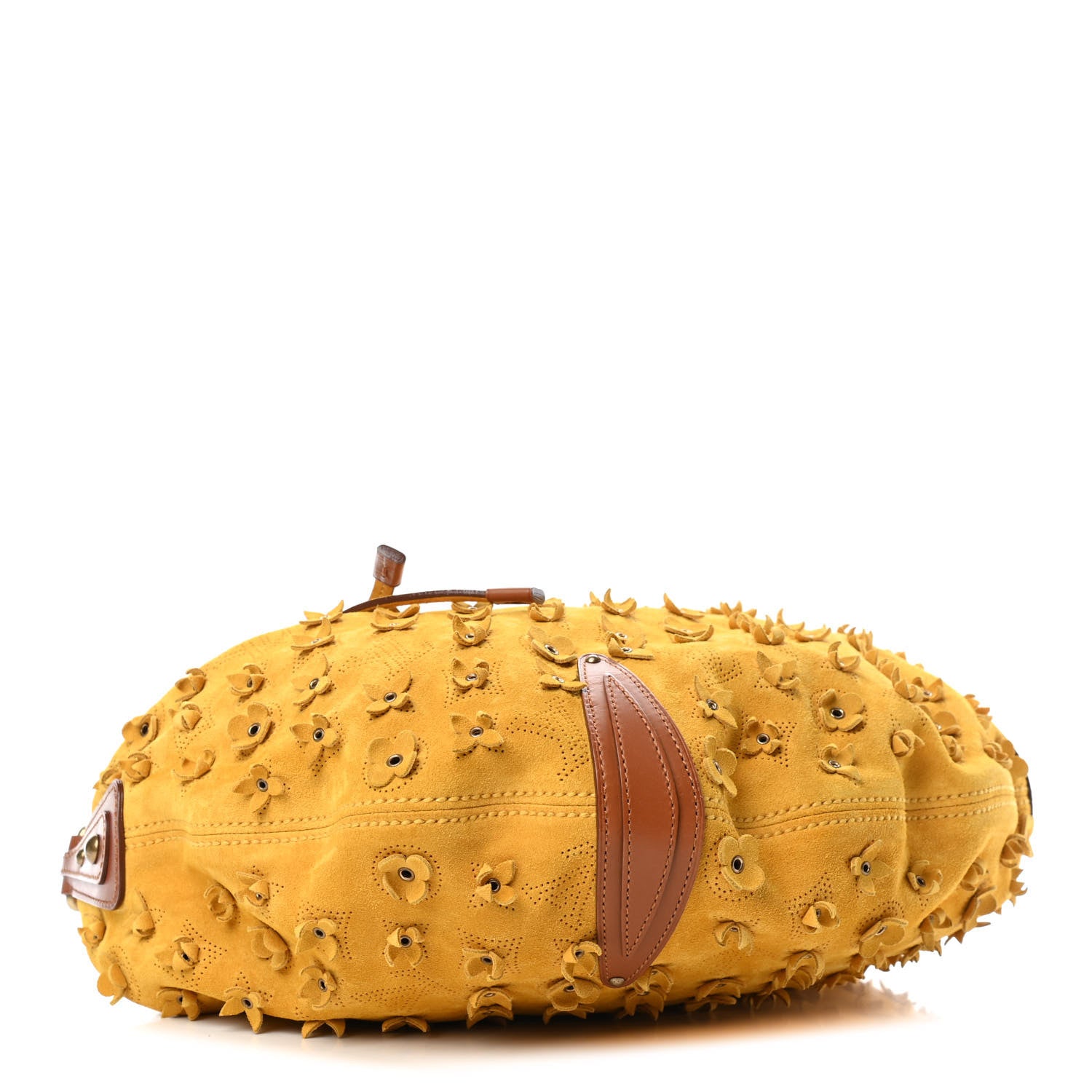Louis Vuitton Suede Mahina Fleurs Onatah GM Maize 3 of 4