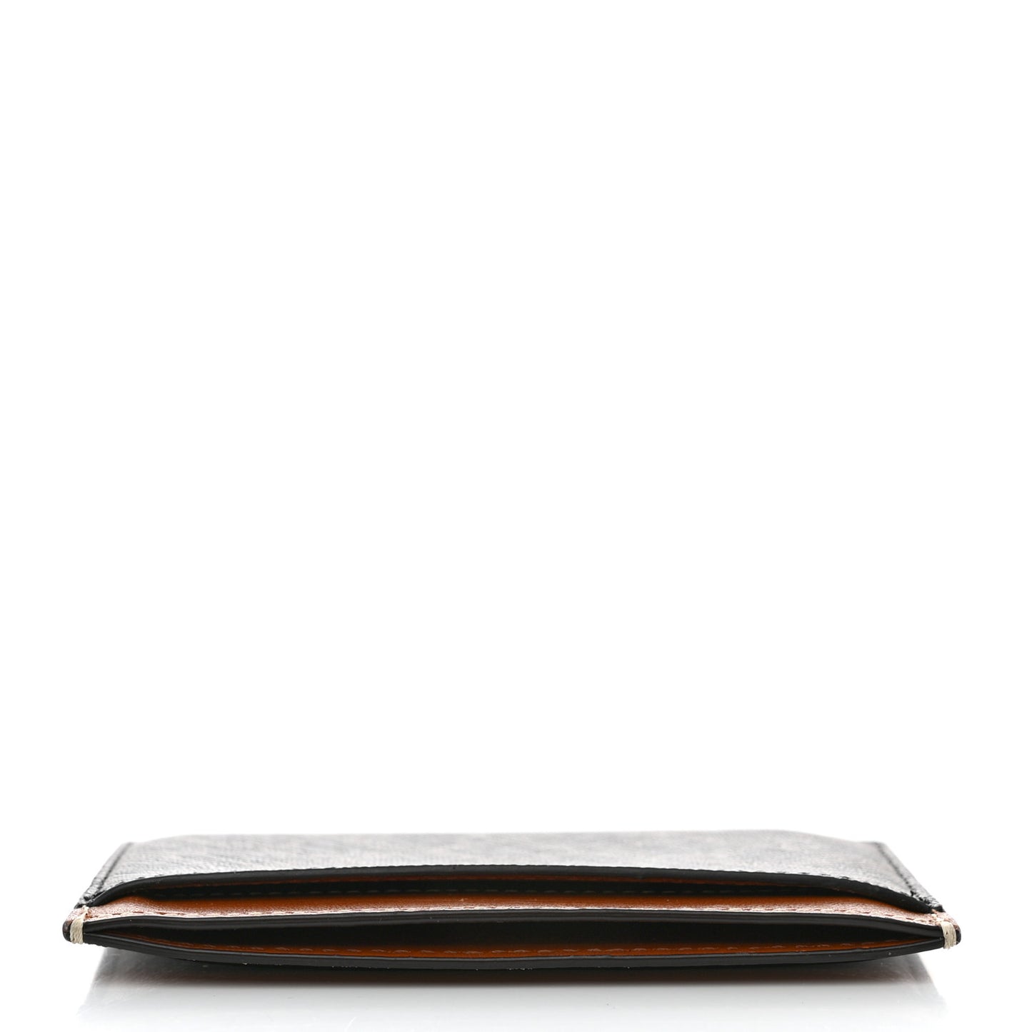 Triomphe Canvas Card Holder Tan