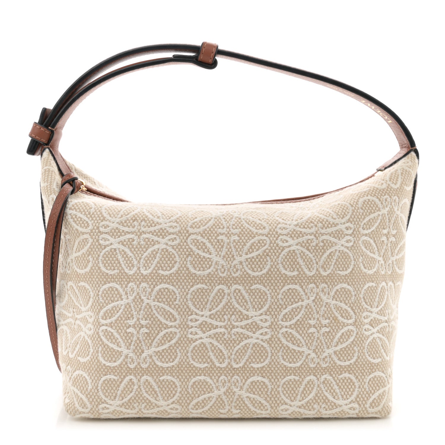 Loewe Jacquard Anagram Calfskin Small Cubi Bag  Ecru Tan 1 of 10