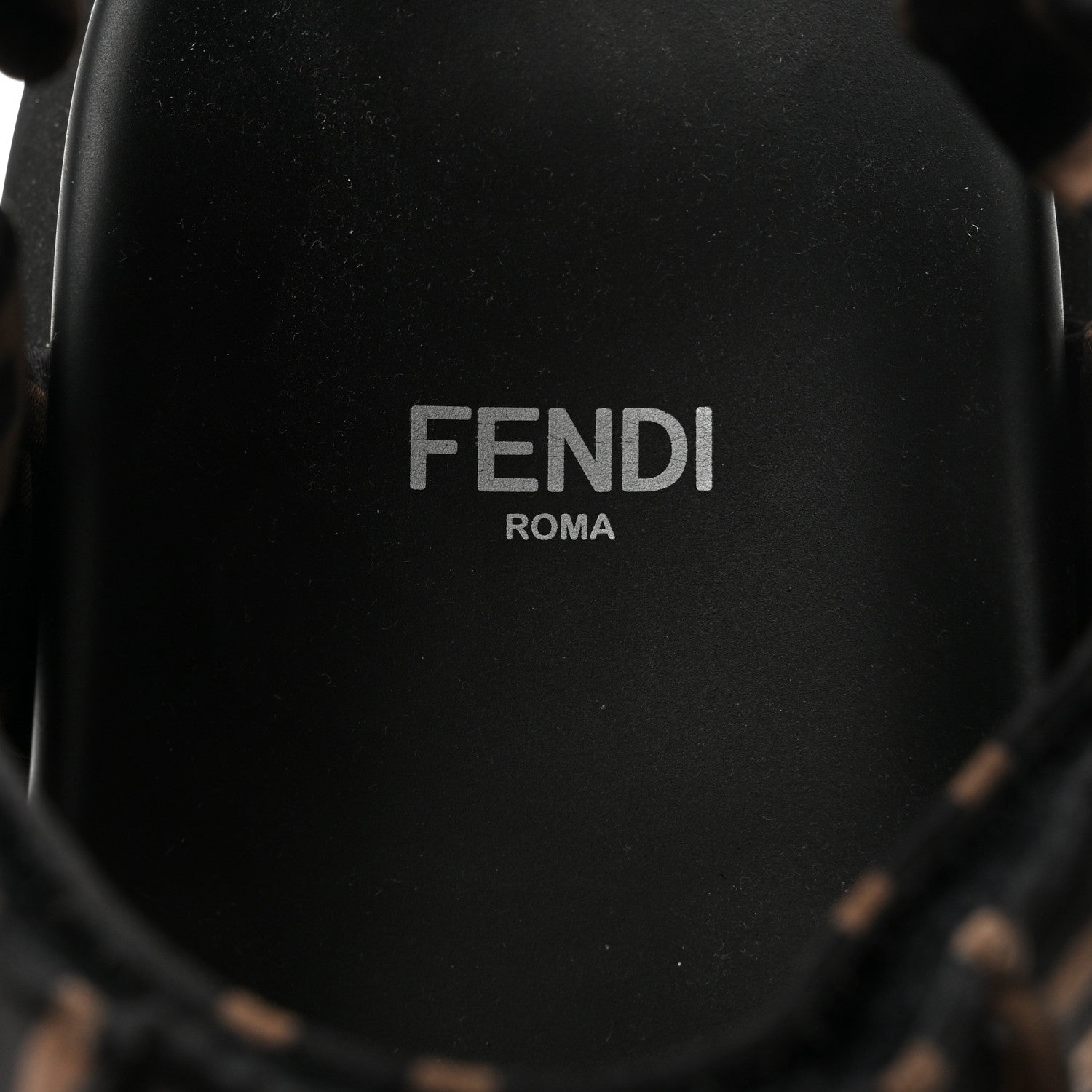 Fendi Satin FF Ruched Sandals 36 Tobacco Black 6 of 9