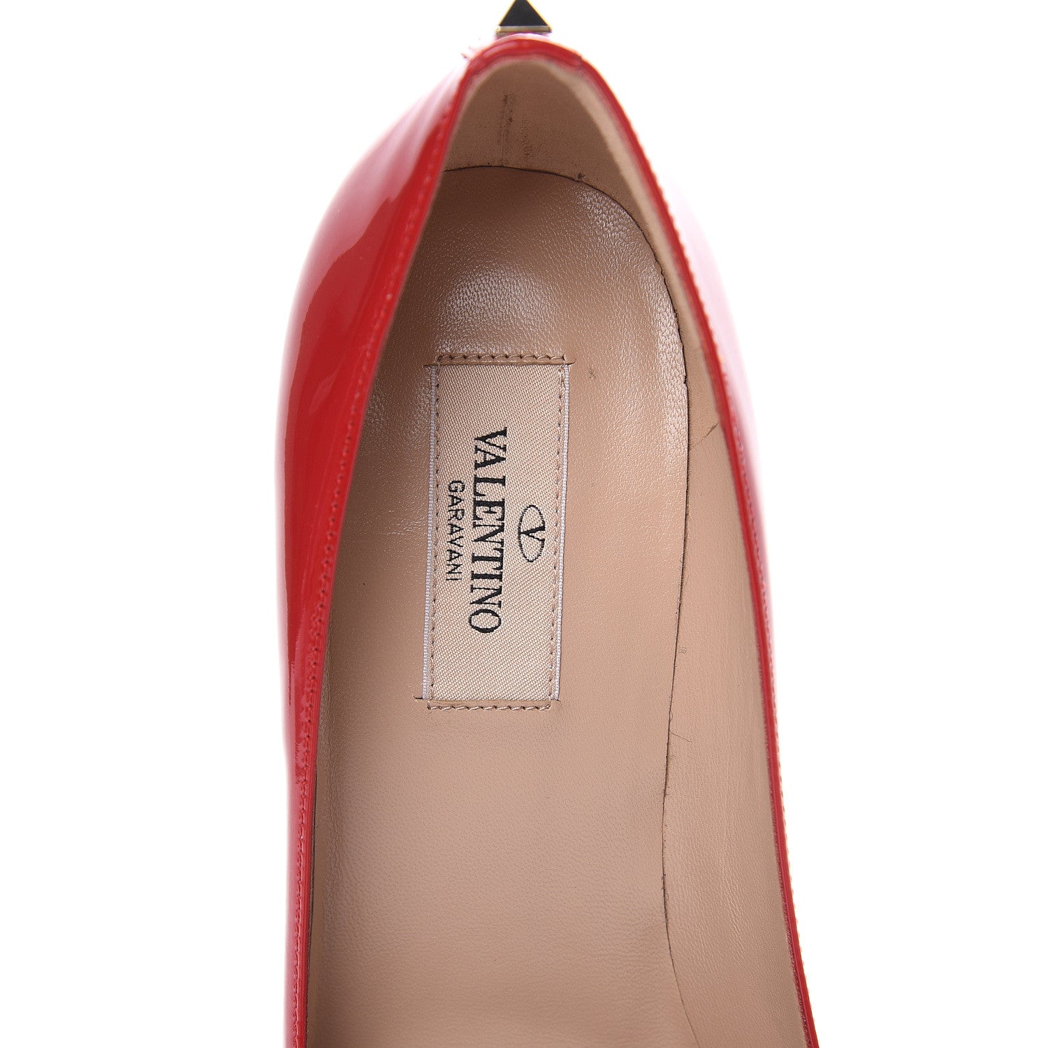 Valentino Garavani Patent Rockstud New Plain 100mm Pumps 38 Rosso Valentino 7 of 10