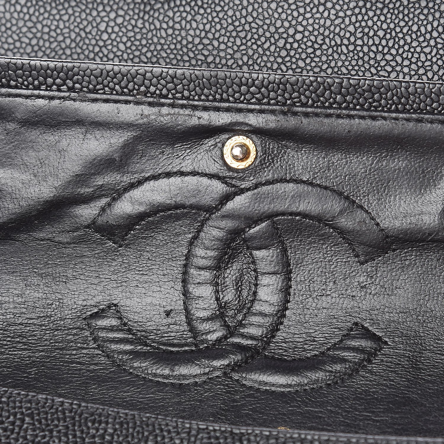 Chanel Caviar Quilted Medium Double Flap Black 10 of 19