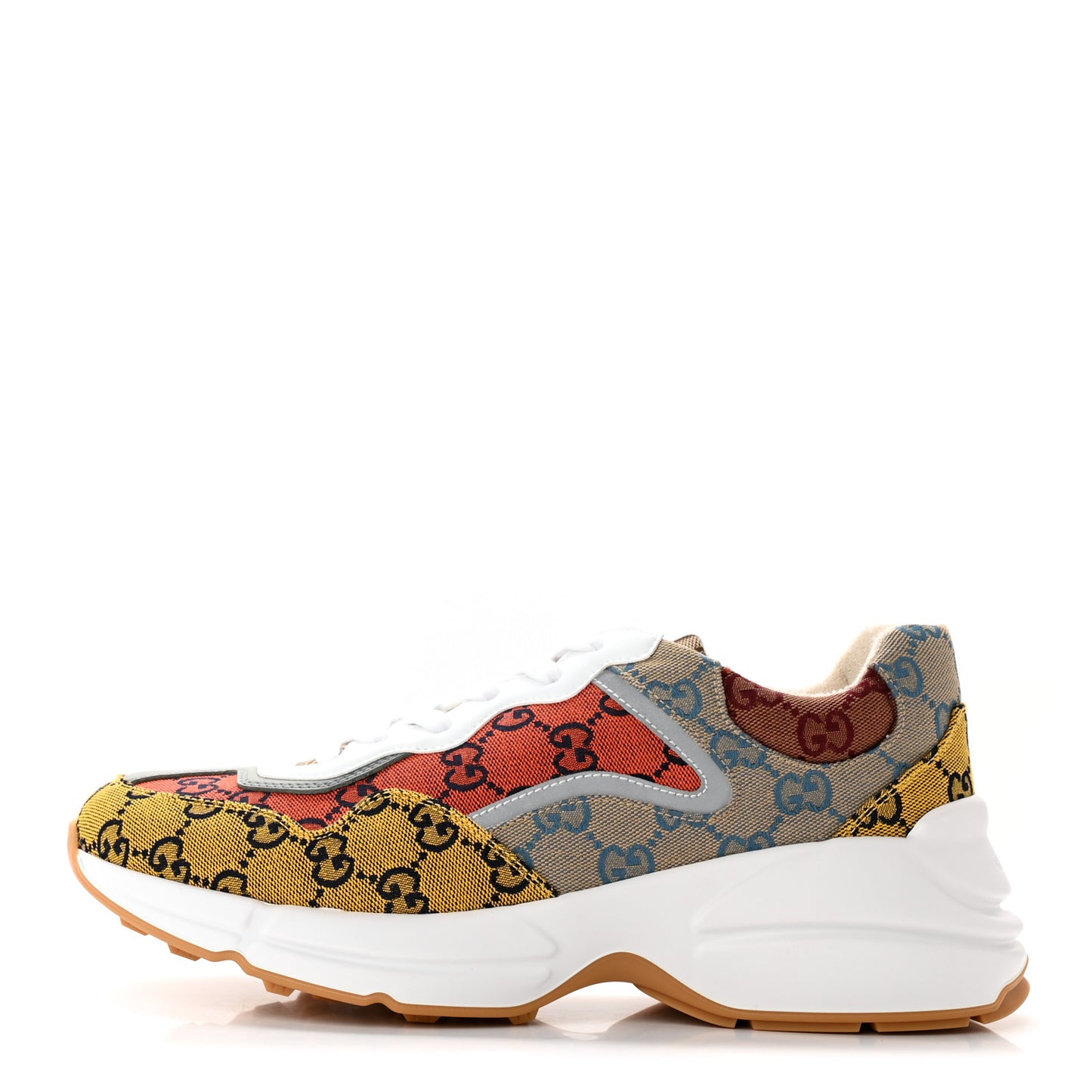 Monogram Multicolor Demetra Mens Rhyton Sneakers 8.5 Yellow Blue Great White Tabasco